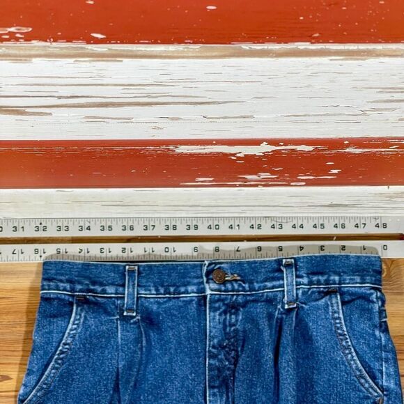 32w RARE 80s USA Vintage LEE bareback tapered‎ leg jeans - Picture 6 of 10